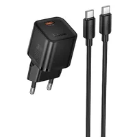 СЗУ Hoco N66 Ingenious PD35W (1USB-C) + кабель Type-C to Type-C Black