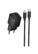 СЗУ Hoco N66 Ingenious PD35W (1USB-C) + кабель Type-C to Type-C Black