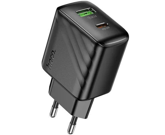 СЗУ Hoco CS25A Rico PD20W+QC3.0 (1USB-A/1C) Black
