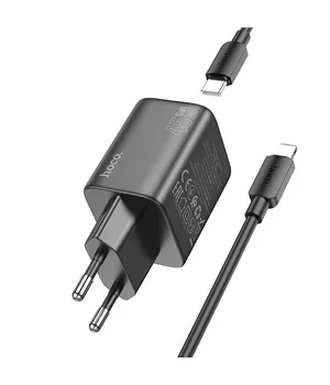СЗУ Hoco N42 Elogiado 2C PD45W + Type to Lightning Black
