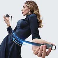 СЗУ Usams US-CC299 GaN With Retractable Type-C Cable Xiang Ser. 65W (1USB-A/1C) Black