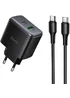СЗУ Hoco C158A Upgrade PD45W (1USB-A/1C) + кабель Type-C to Type-C Black