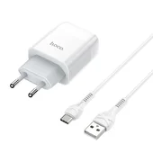 СЗУ Hoco C73A Glorious 2.4A (2USB-A) + кабель USB to Type-C Белый