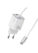 СЗУ Usams US-CC261 GaN JC Ser. 20W (2USB-C) + кабель Type-C to Type-C White