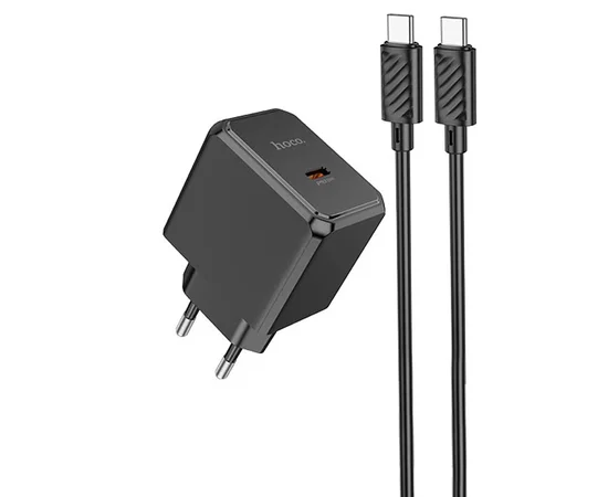СЗУ HOCO CS13A Ocean PD20W (1USB-C) + Type-C to Type-C Black