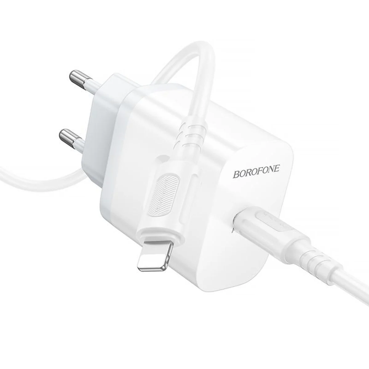 СЗУ Borofone BA99A Breeze PD20W (1USB-C) + кабель Type-C to Lightning White