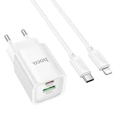 СЗУ Hoco C149A Charm PD30W+QC3.0 + Type-C to Lightning White