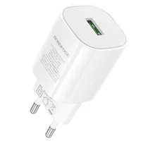 СЗУ Borofone BA102A Pudding QC3.0 (1USB-A) White