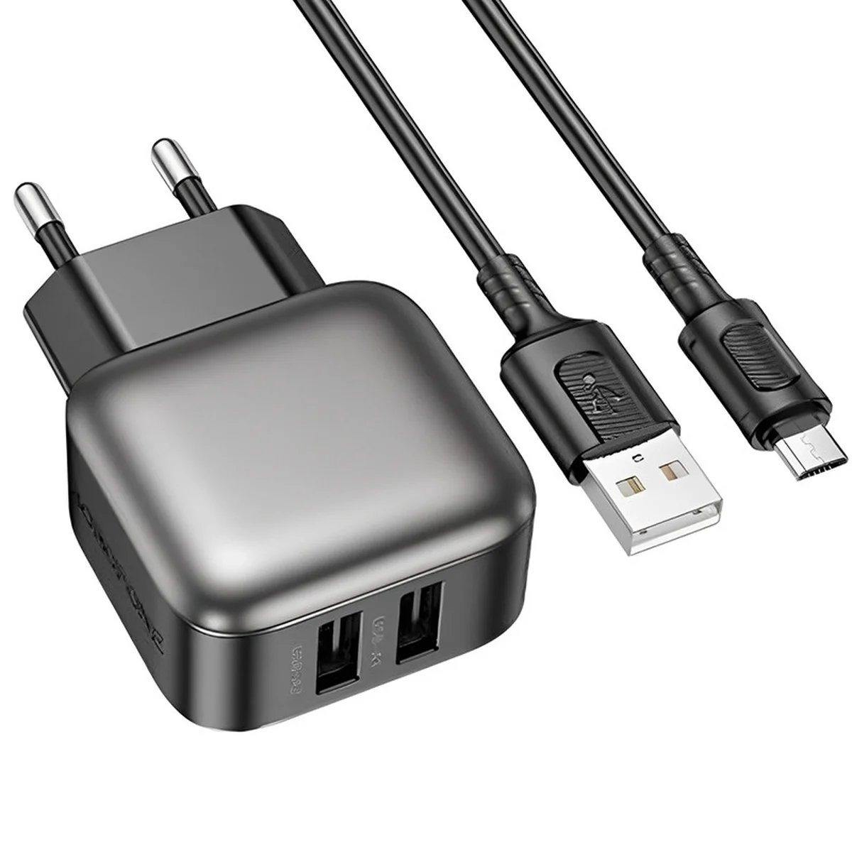 СЗУ Borofone BAS52A Absolute QC3.0 (1USB-A) + кабель USB to MicroUSB Black