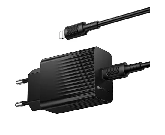 СЗУ Borofone BAS73A Source PD20W (1USB-C) + кабель Type-C to Lightning Black