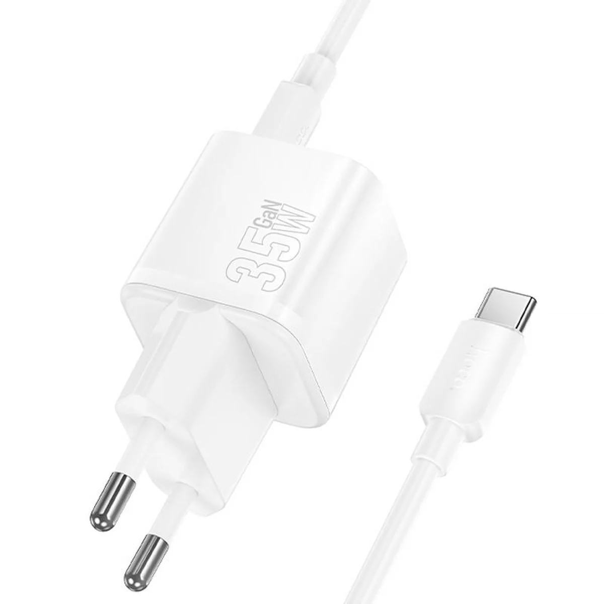 СЗУ Hoco N66 Ingenious PD35W (1USB-C) + кабель Type-C to Type-C White