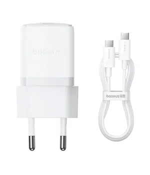 СЗУ Baseus Palm Fast Charger 30W (1USB-C) + кабель Type-C to Type-C (P10111605113-01) Moon White