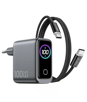 СЗУ WIWU CHG300 Voyager PD100W+QC3.0 (1USB-A/2C) + кабель Type-C to Type-C Grey