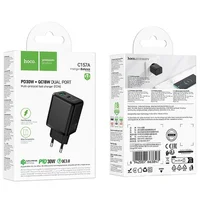 СЗУ Hoco C157A Smart PD30W+QC3.0 (1USB-A/1C) Black