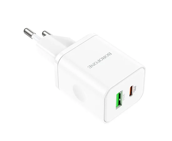 СЗУ Borofone BN7 PD20W+QC3.0 (1USB-A/1C) White