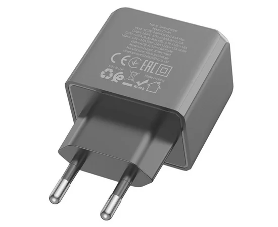 СЗУ Hoco CS14A PD20W+QC3.0 (1USB-A/1C) Black