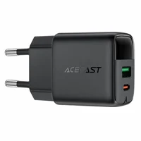 СЗУ Acefast A114 PD25W GaN (1USB-A/1C) Black