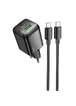 СЗУ Hoco N53 Monsoon PD30W+QC3.0 (1USB-A/1C) + Type-C to Type-C Black