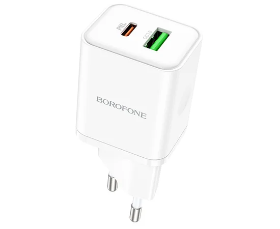 СЗУ Borofone BN7 PD20W+QC3.0 (1USB-A/1C) White