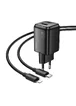 СЗУ Hoco N53 Monsoon PD30W+QC3.0 (1USB-A/1C) + кабель Type-C to Lightning Black