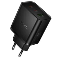 СЗУ Hoco N75 Grande 65W QC+PD (1USB-A/2C) Black