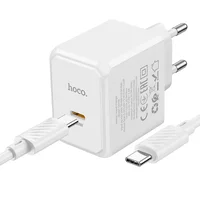 СЗУ HOCO CS13A Ocean PD20W (1USB-C) + Type-C to Type-C White
