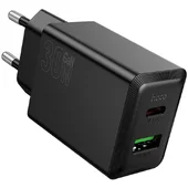 СЗУ Hoco N71 Nuevo PD30W+QC3.0 (1USB-A/1C) Black