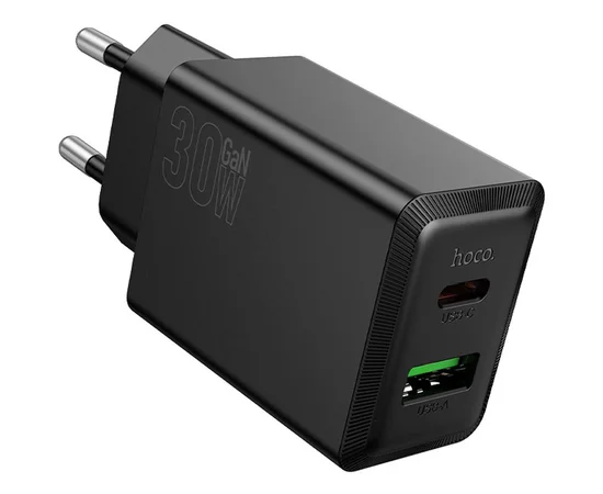 СЗУ Hoco N71 Nuevo PD30W+QC3.0 (1USB-A/1C) Black