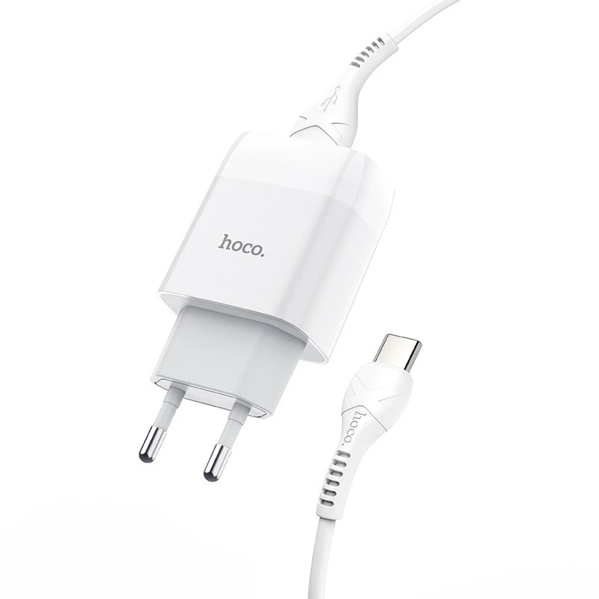 СЗУ Hoco C73A Glorious 2.4A (2USB-A) + кабель USB to Type-C Белый