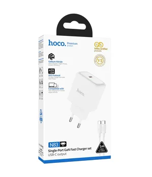 СЗУ Hoco N83 Profit PD40W (1USB-C) + кабель Type-C to Type-C White