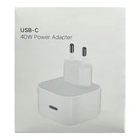 СЗУ 40W Power Adapter for Apple (1USB-C) (АA) (box) White