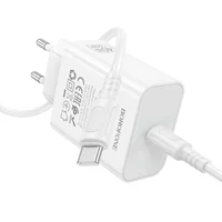 СЗУ Borofone BA109A Star PD40W (1USB-C) + кабель Type-C to Type-C White