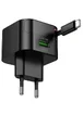 СЗУ Hoco C154A Changer With Retractable Cable Type-C PD20W+QC3.0 (1USB-C) Black