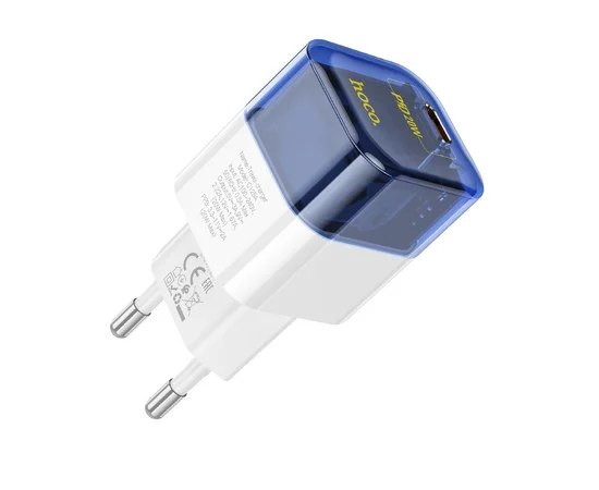 СЗУ Hoco C125A Transparent 1C PD20W Transparent blue