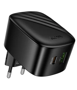 СЗУ Hoco CS102A Folding PD30W+QC3.0 (1USB-A/1C) Black