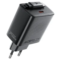 СЗУ Acefast A110 GaN With Retractable Cable Type-C PD30W (1USB-C) Black