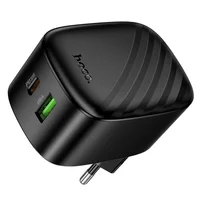 СЗУ Hoco CS102A Folding PD30W+QC3.0 (1USB-A/1C) Black