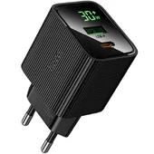 СЗУ Hoco CS84A Excellent with digital display PD30W+QC3.0 (1USB-A/1C) Black