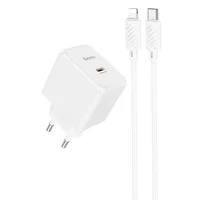 СЗУ HOCO CS13A Ocean PD20W (1USB-C) + Type-C to Lightning White