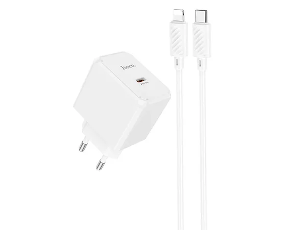 СЗУ HOCO CS13A Ocean PD20W (1USB-C) + Type-C to Lightning White