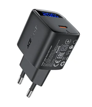 СЗУ Acefast A113 PD20W GaN (1USB-C) + кабель Type-C to Type-C Black