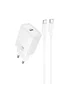СЗУ Hoco N62 Gentle PD30W (1USB-C) + кабель Type-C to Type-C White
