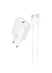 СЗУ Hoco N62 Gentle PD30W (1USB-C) + кабель Type-C to Type-C White