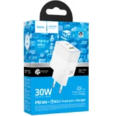 СЗУ Hoco CS112A Lounge PD30W+QC3.0 (1USB-A/1C) White