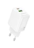 СЗУ Borofone BN29 Fuente PD30W+QC3.0 (1USB-A/1C) White