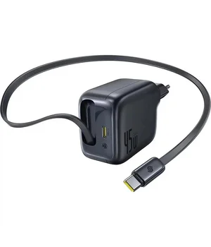 СЗУ Baseus EnerCore CJ11 PD45W з retractable cable (2USB-C) (E0120G) Cosmic Black