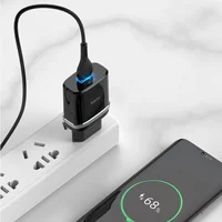 СЗУ Hoco C12Q Smart QC3.0 3A (1USB-A) + кабель USB to Type-C Чорний