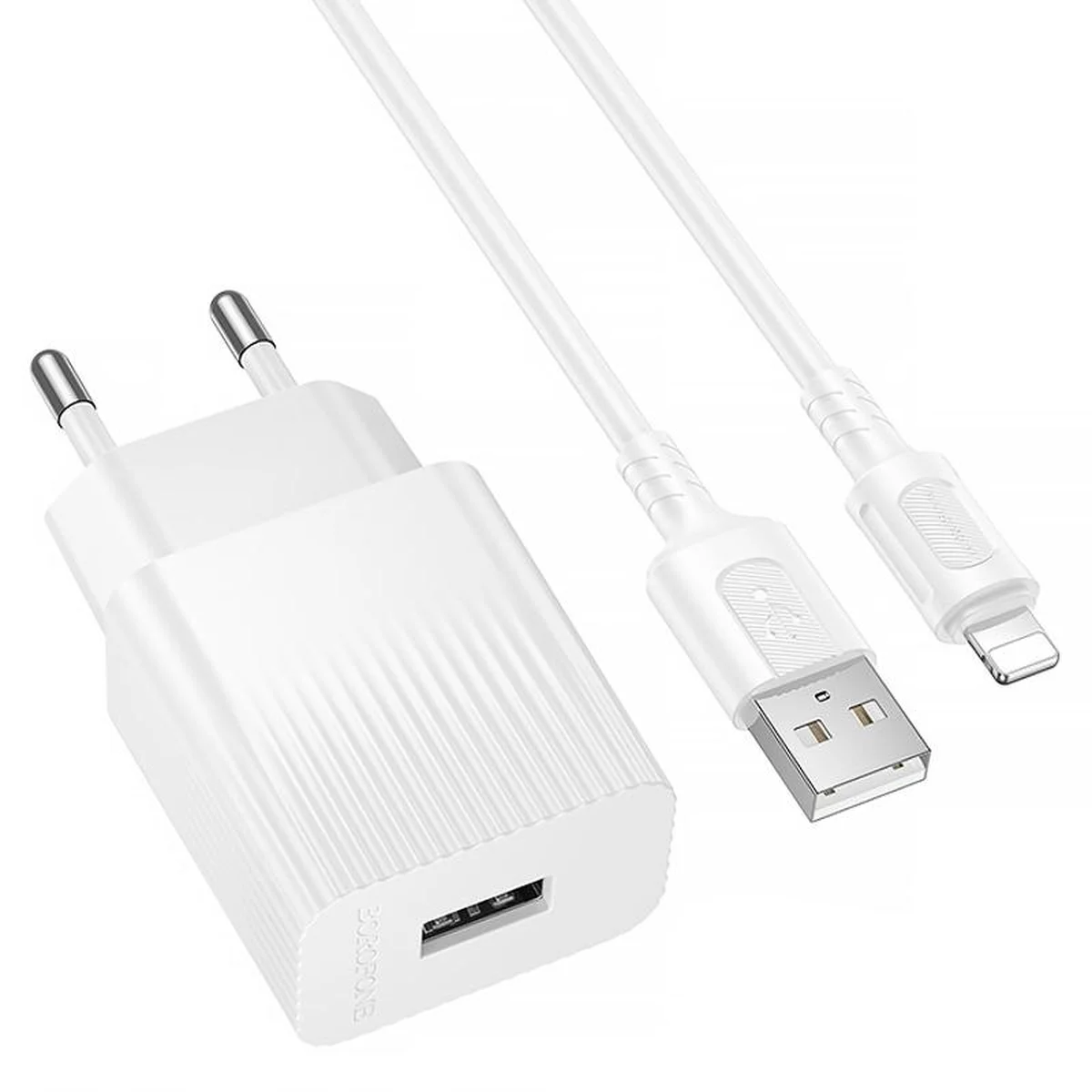 СЗУ Borofone BAS71A Source 10.5W (1USB-A) + кабель USB to Lightning White