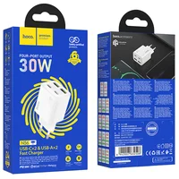 СЗУ Hoco N56 Fundador PD30W four-port (2USB-A/2C) White