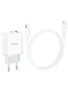 СЗУ HOCO C105A Stage PD20W+QC3.0 + Type-C to Lightning White